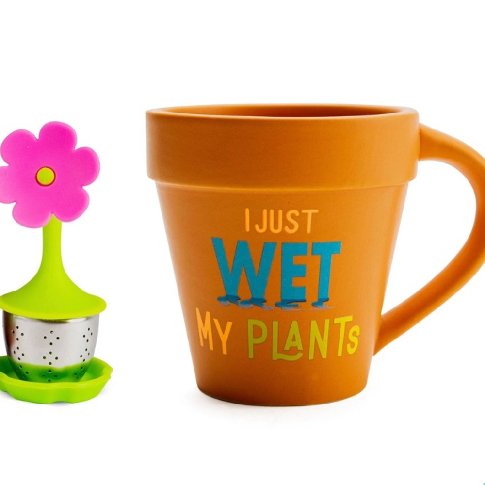 I just wet my plants Mug with Tea Infuser